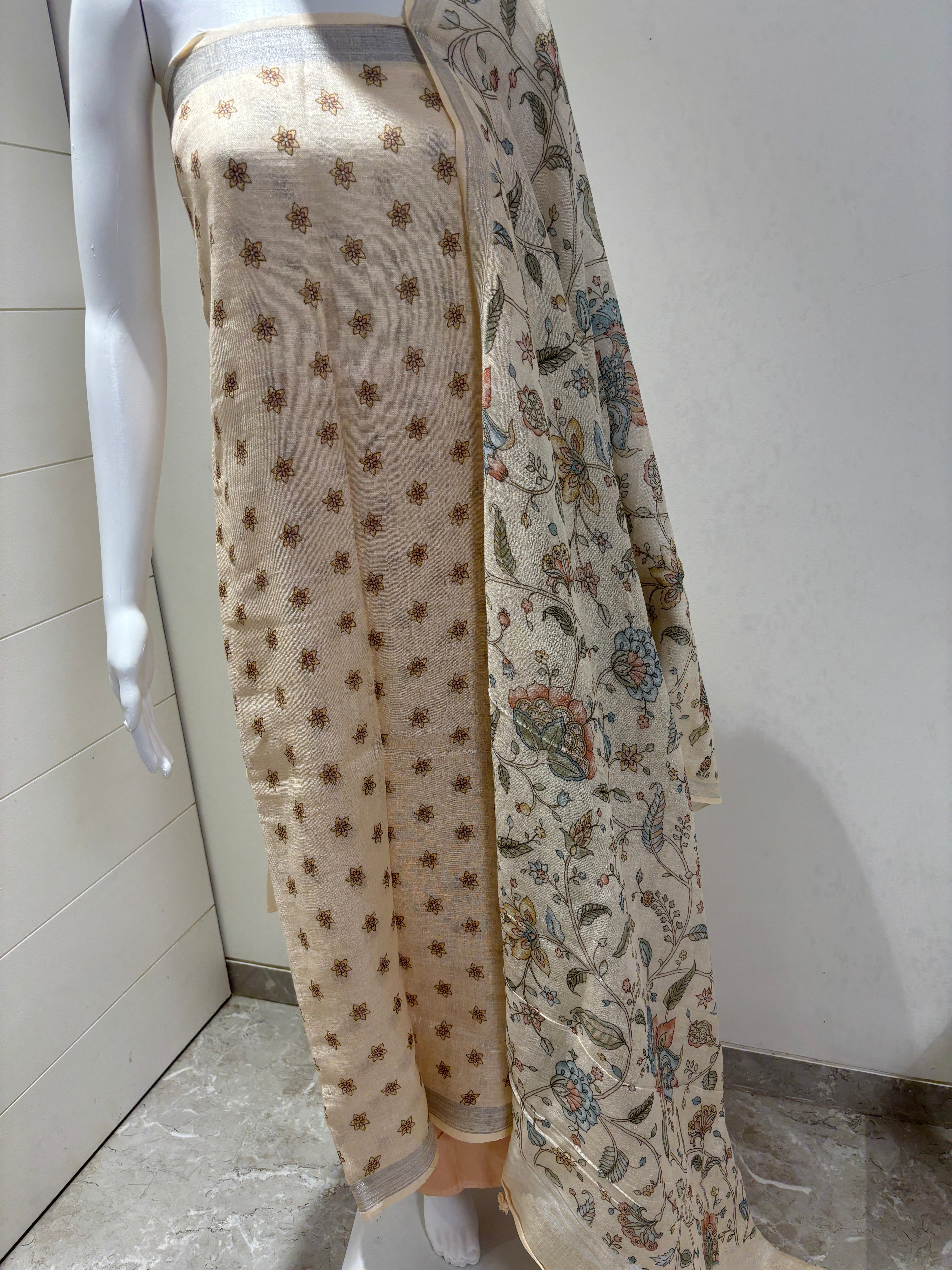 Pure linen suit material