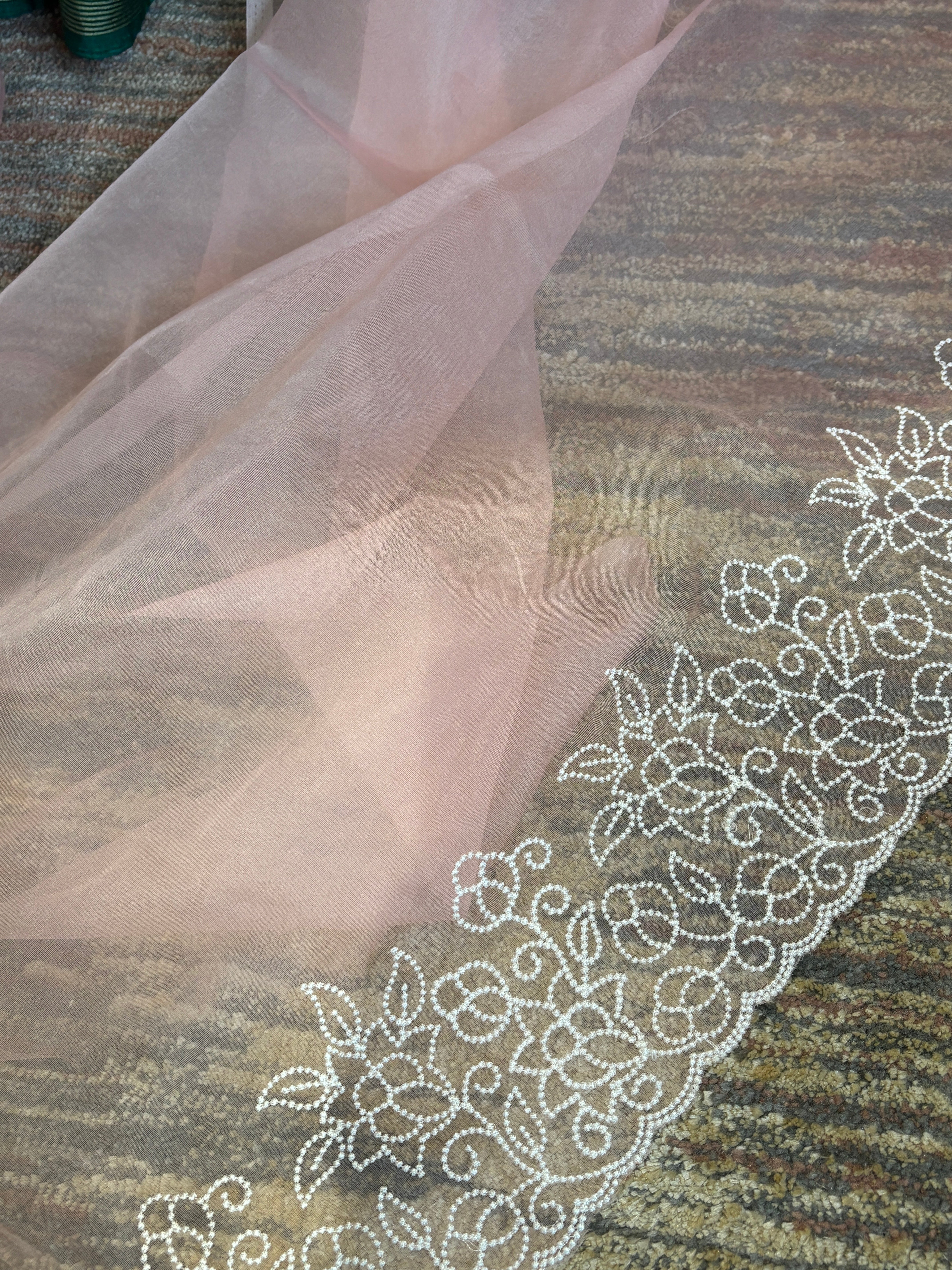Baby pink organza