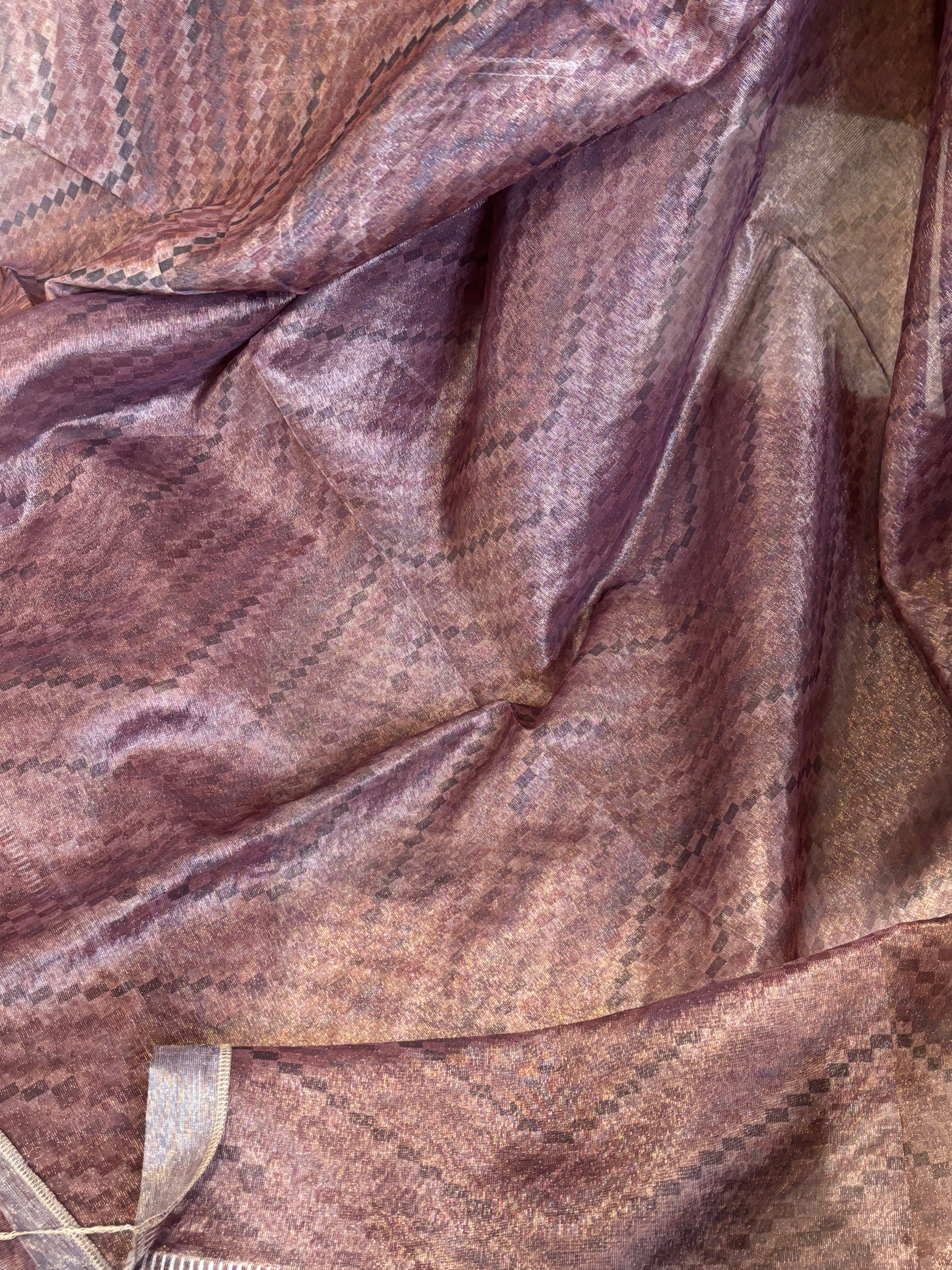 Tissue art Tusser saree