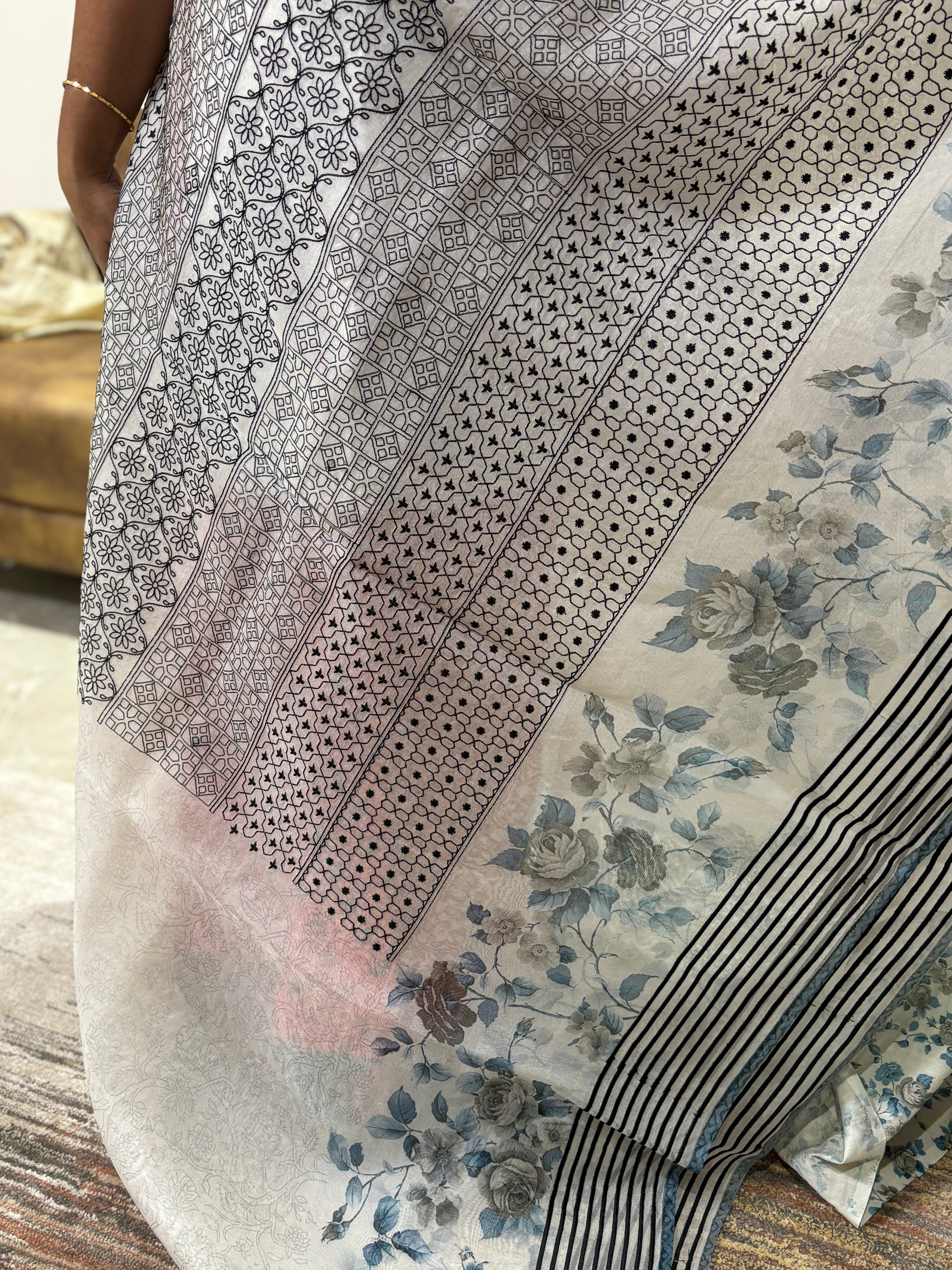 Pure organza saree