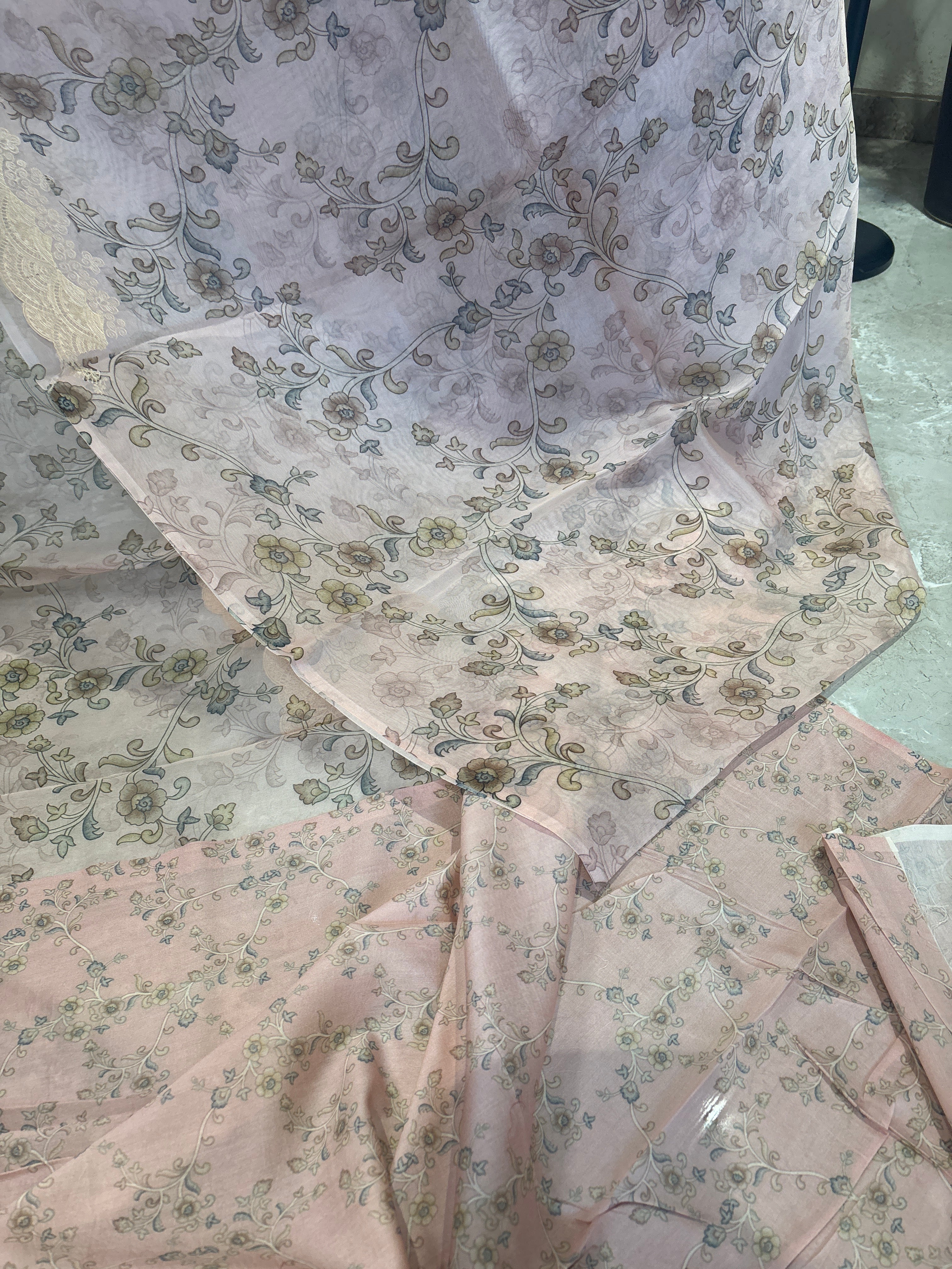 Pure organza saree