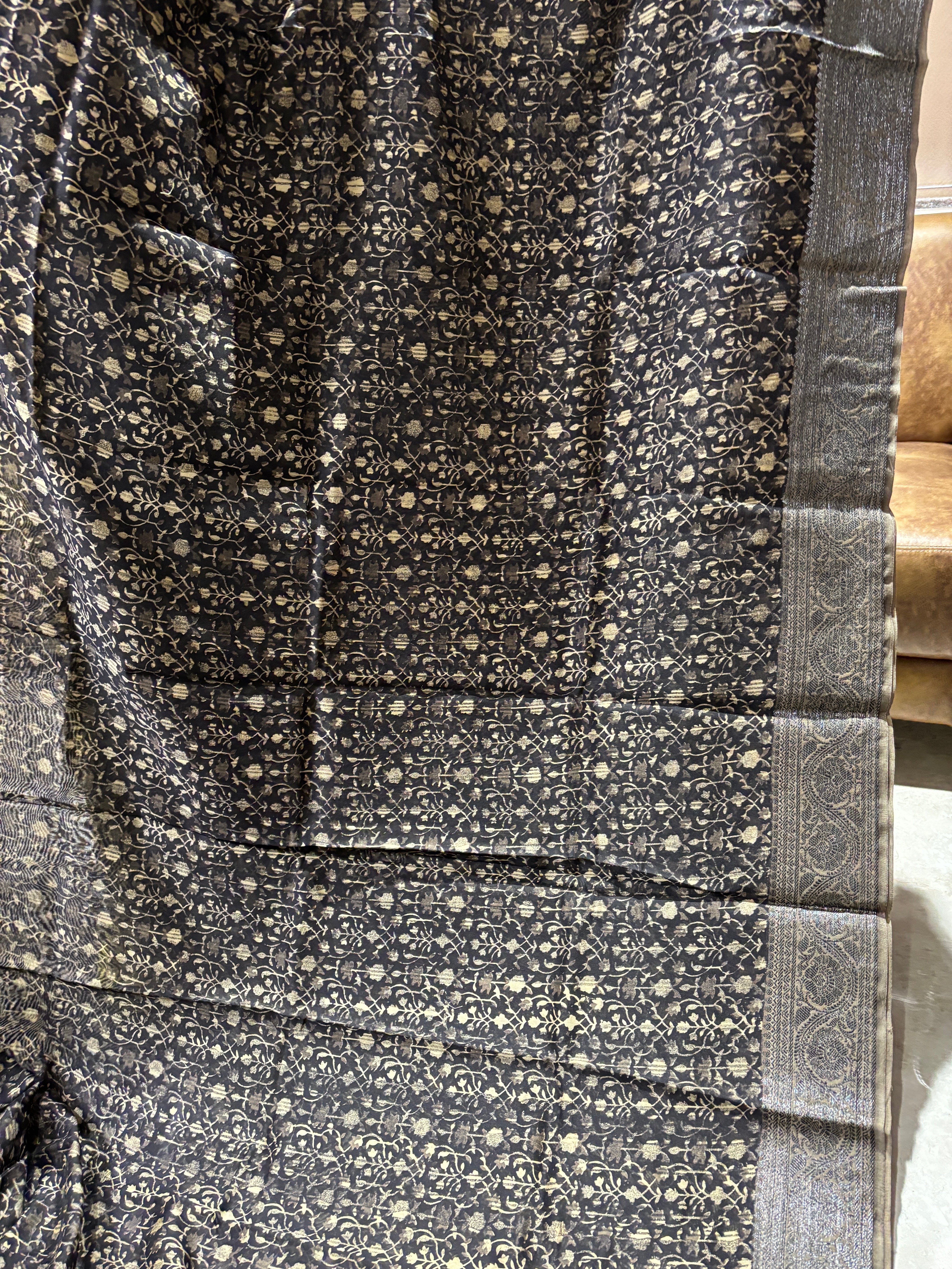 Black Chanderi cotton