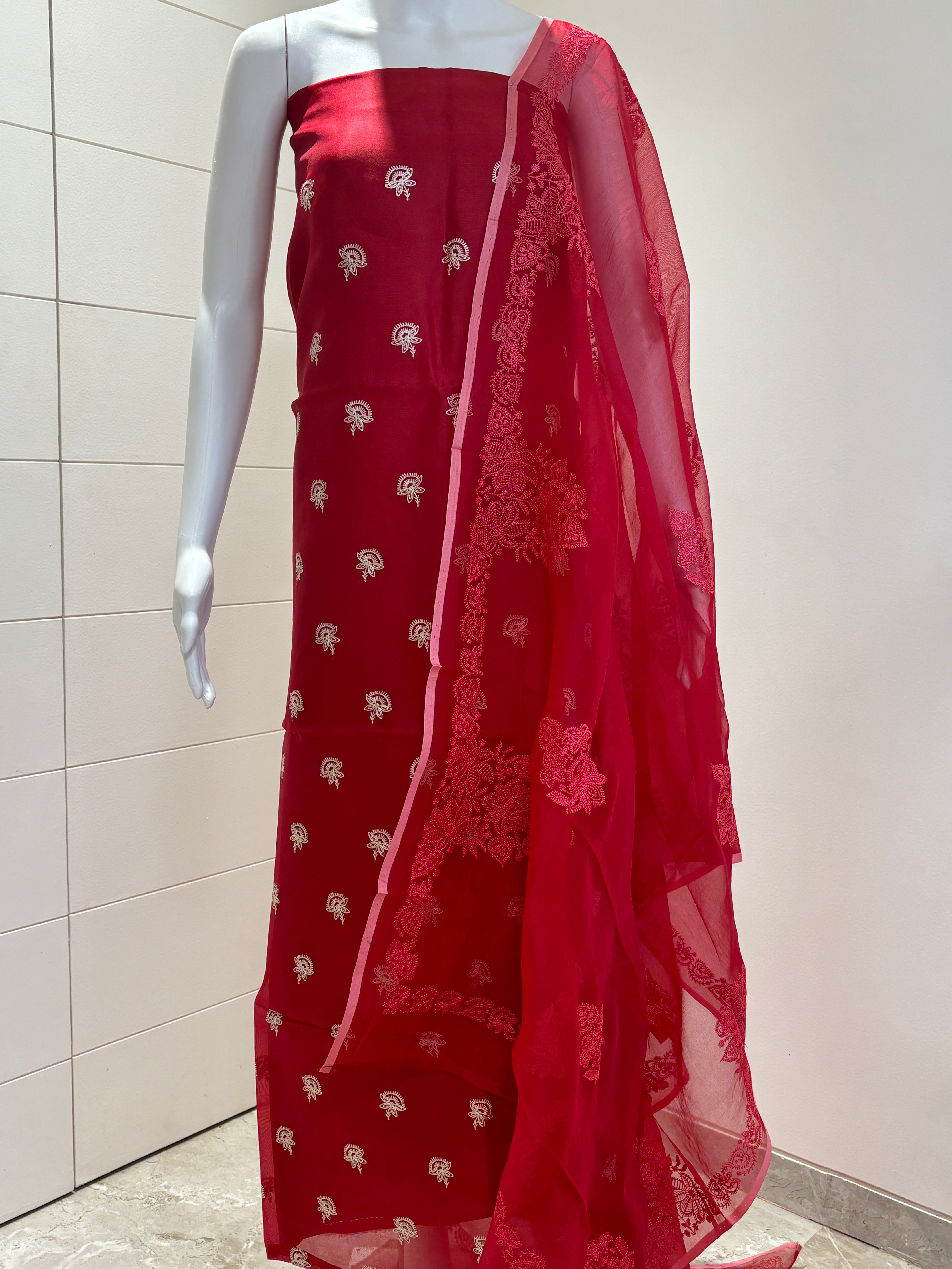 pure organza suit material