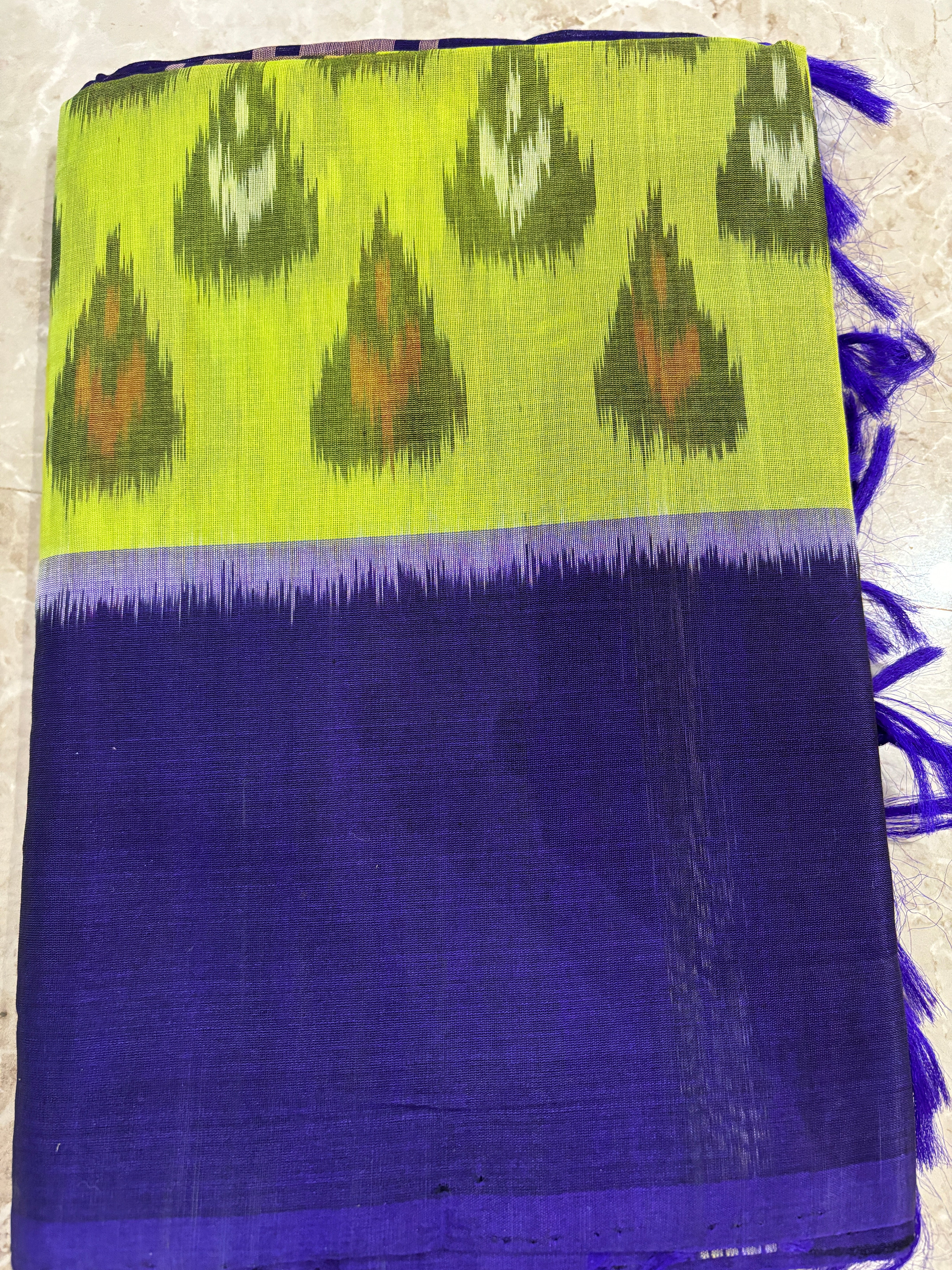 Ikket silk cotton saree