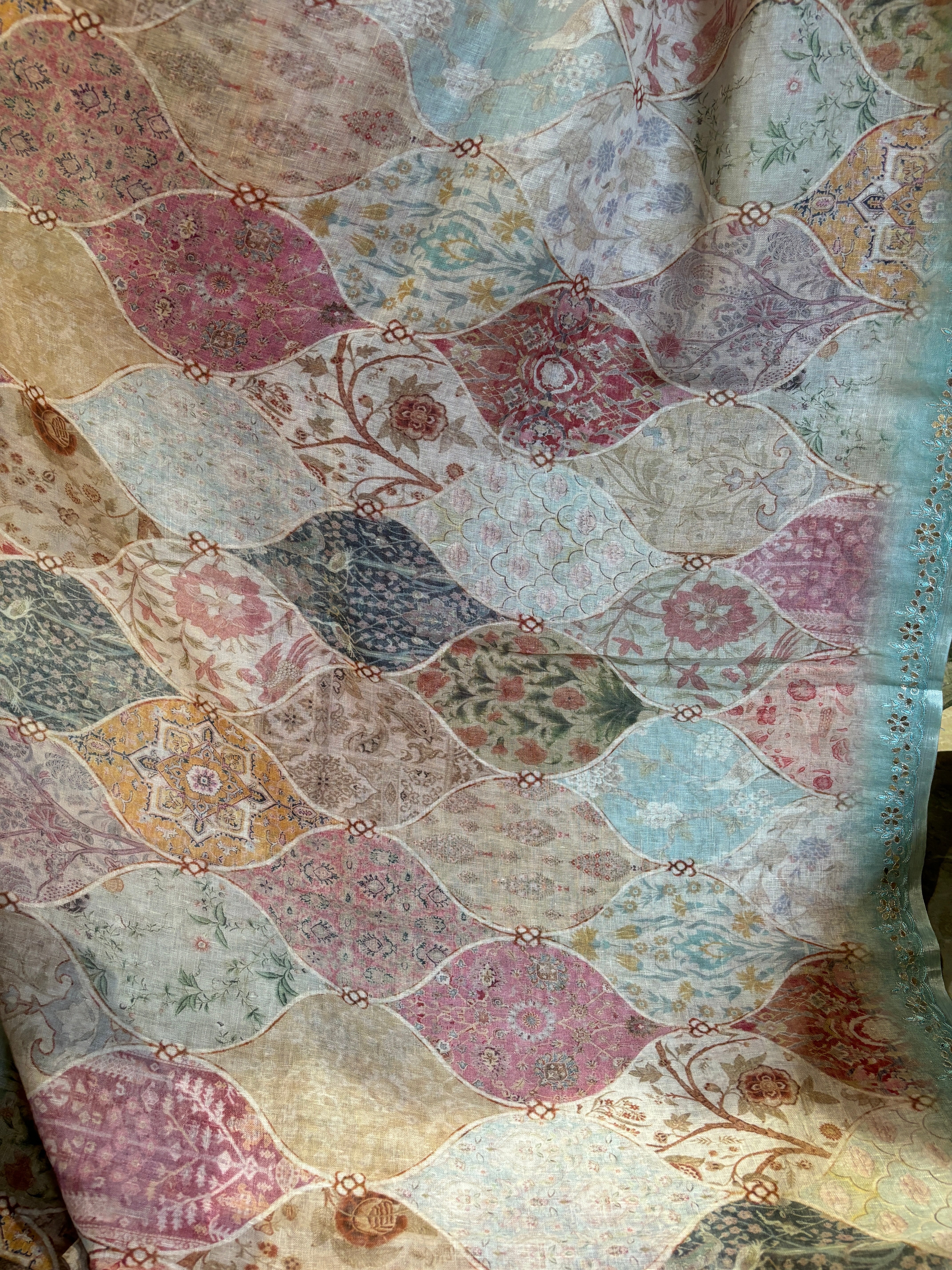 Pure linen saree