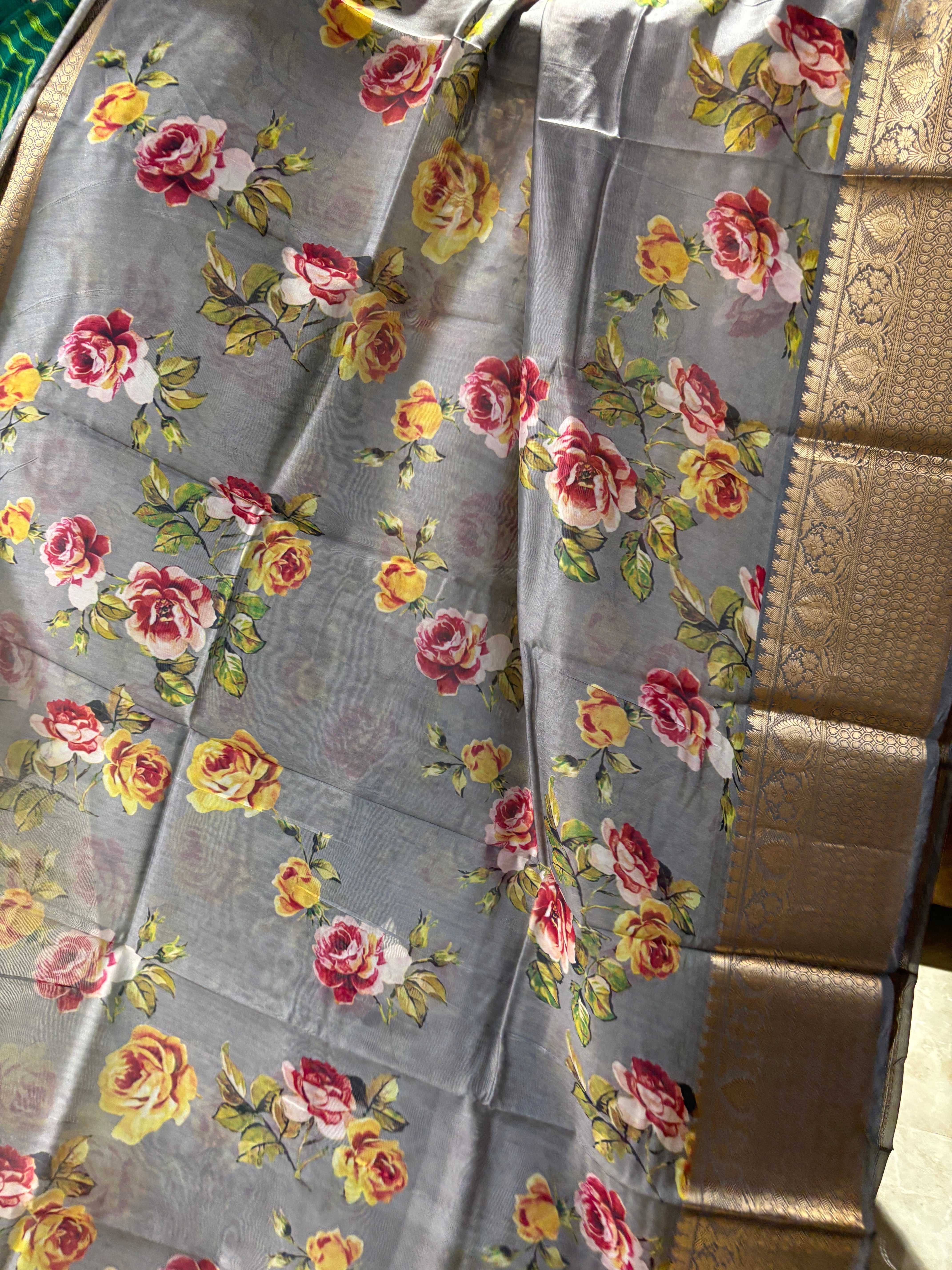 Pure georget floral sarees