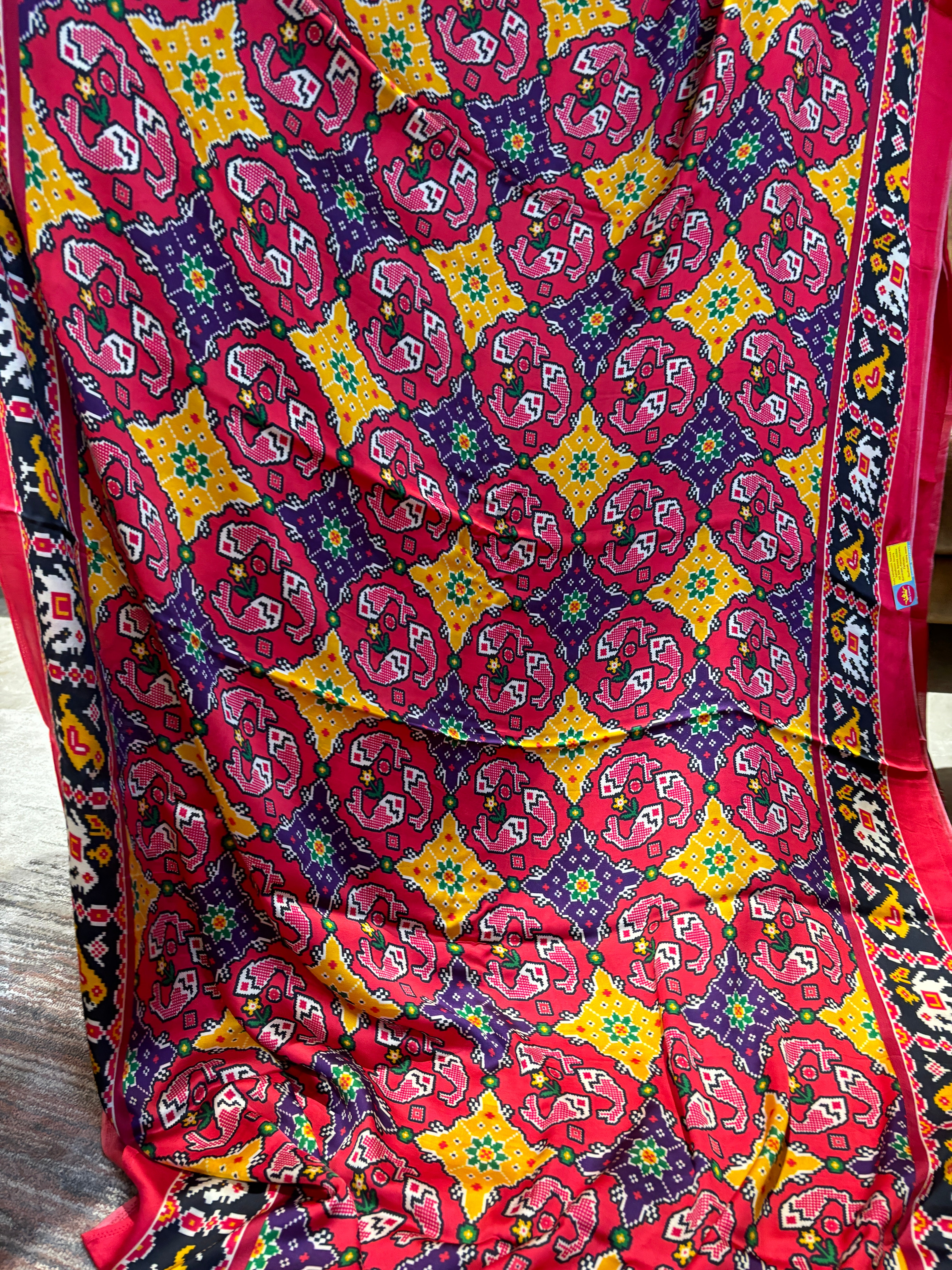 Pure Gajji silk parola saree