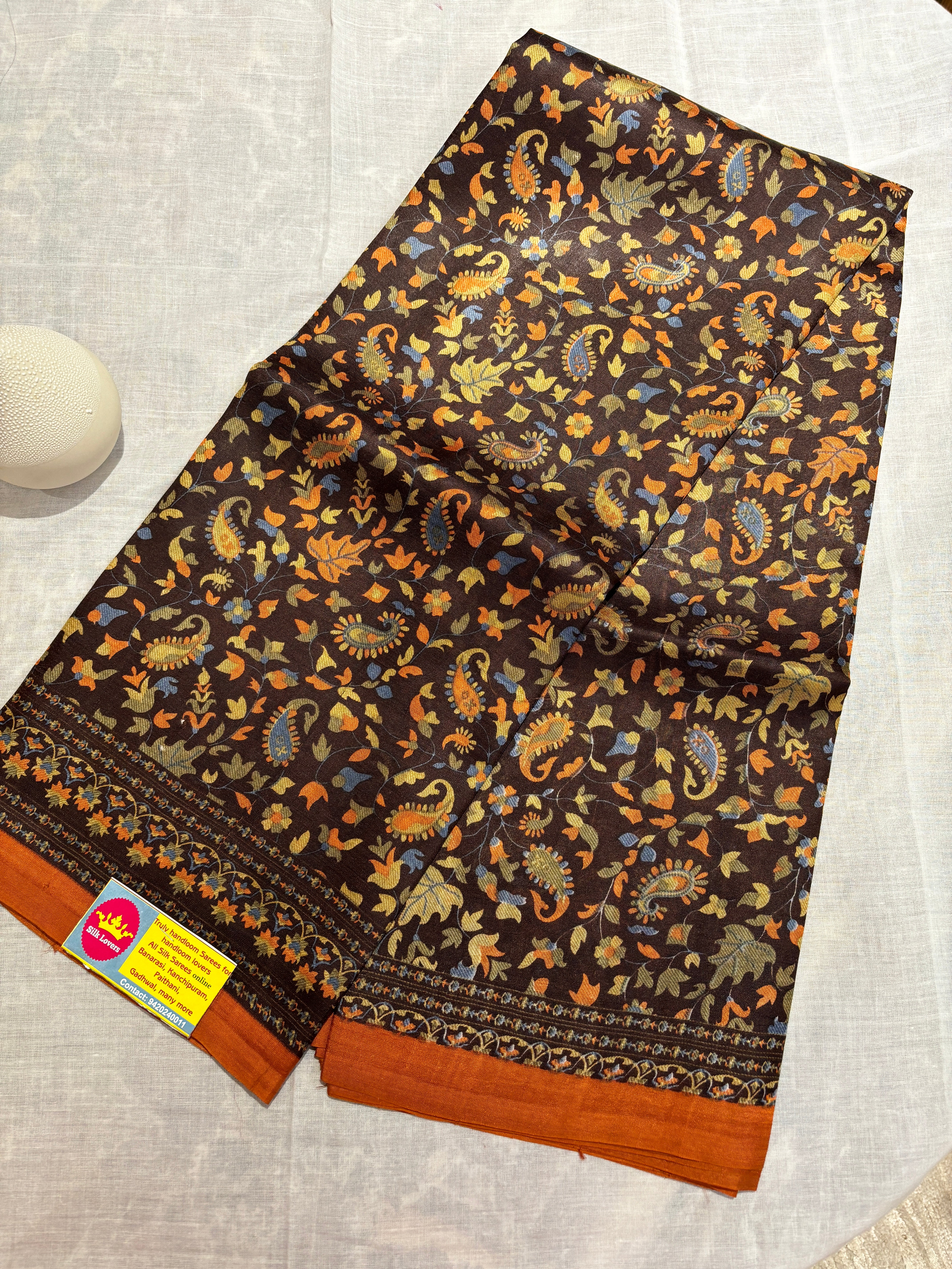 Pure  Tusser silk printed sarees
