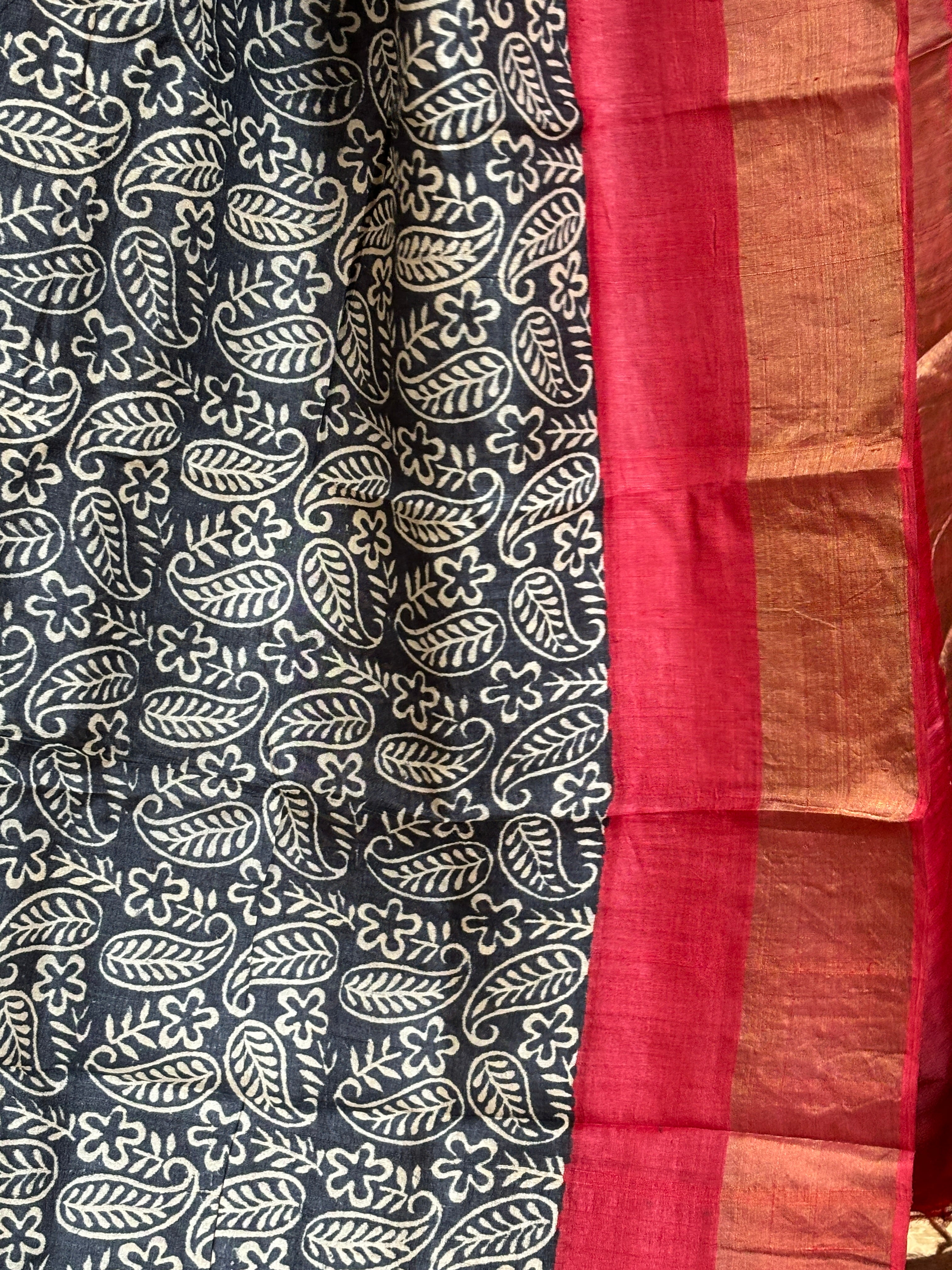 Pure Tusser silk saree