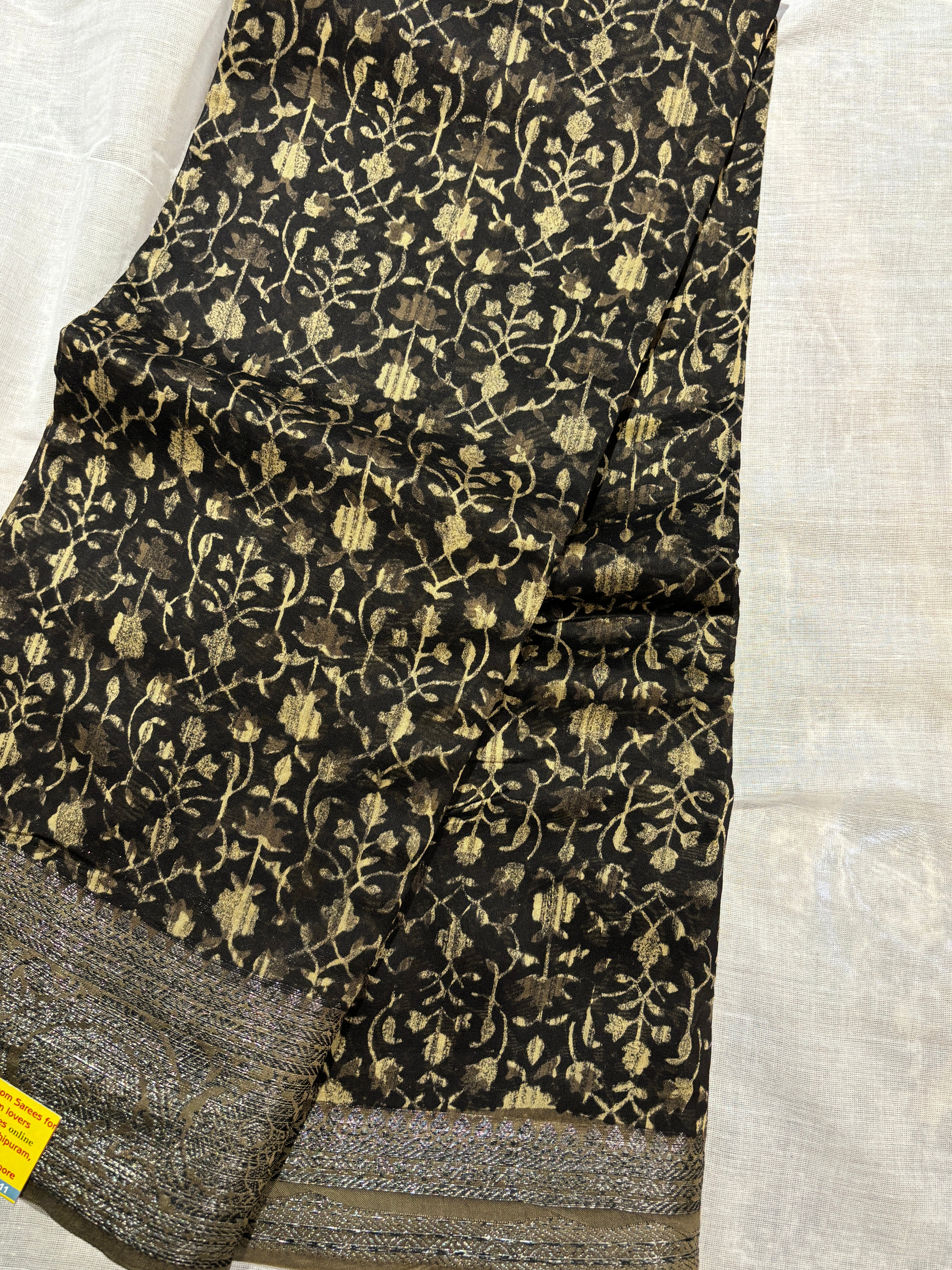 Black Chanderi cotton