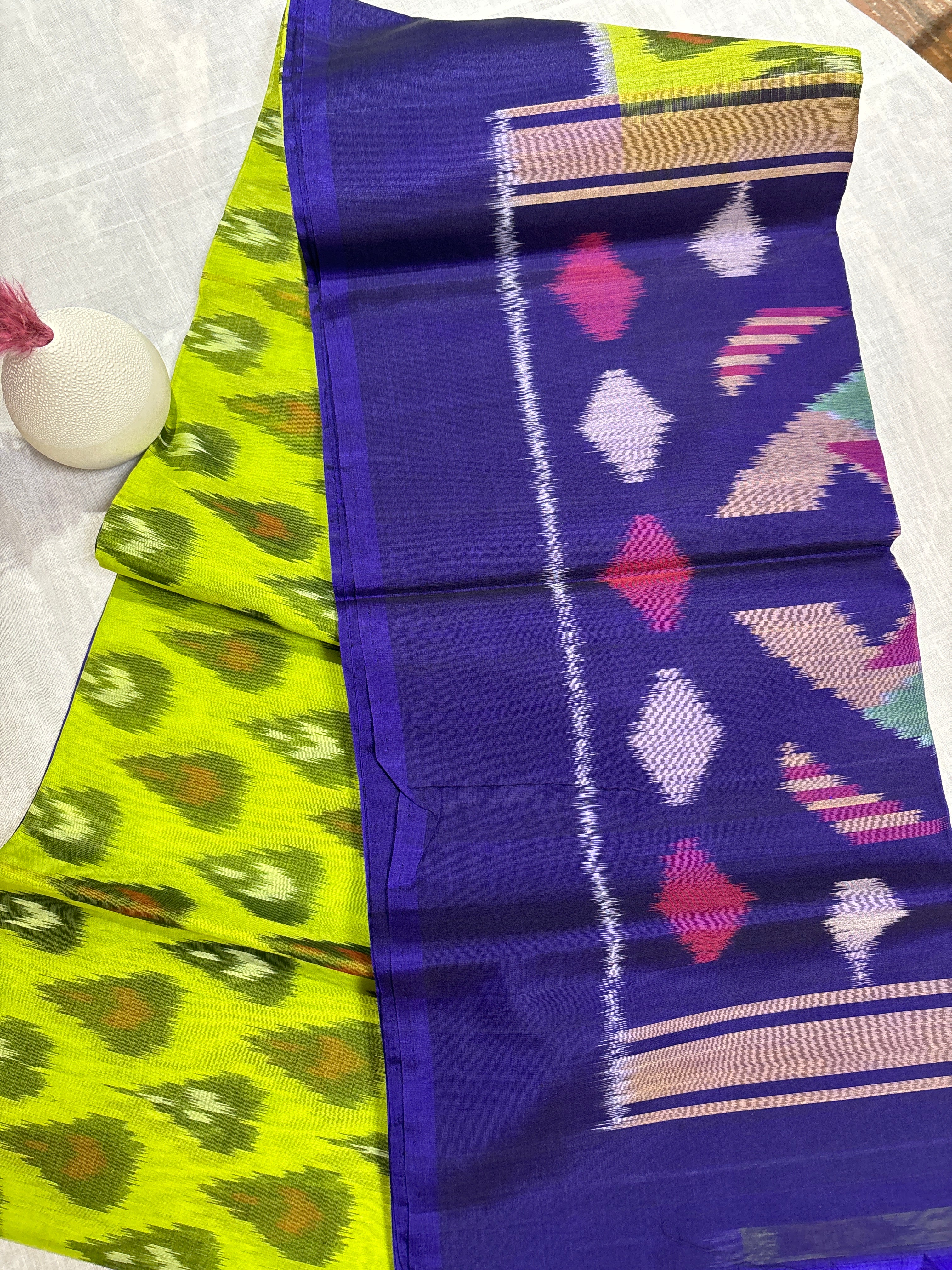 Ikket silk cotton saree