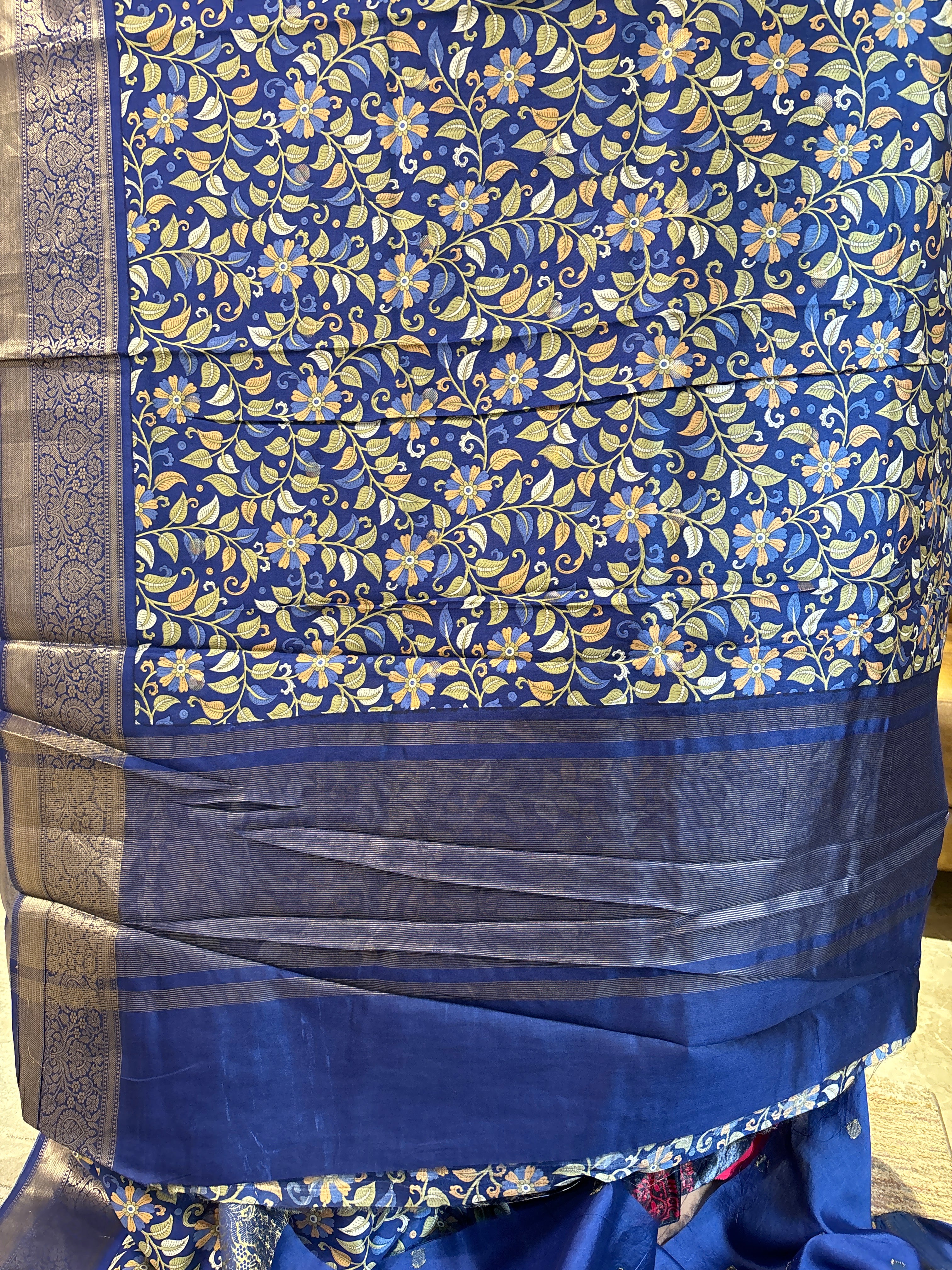Pure crepe silk saree