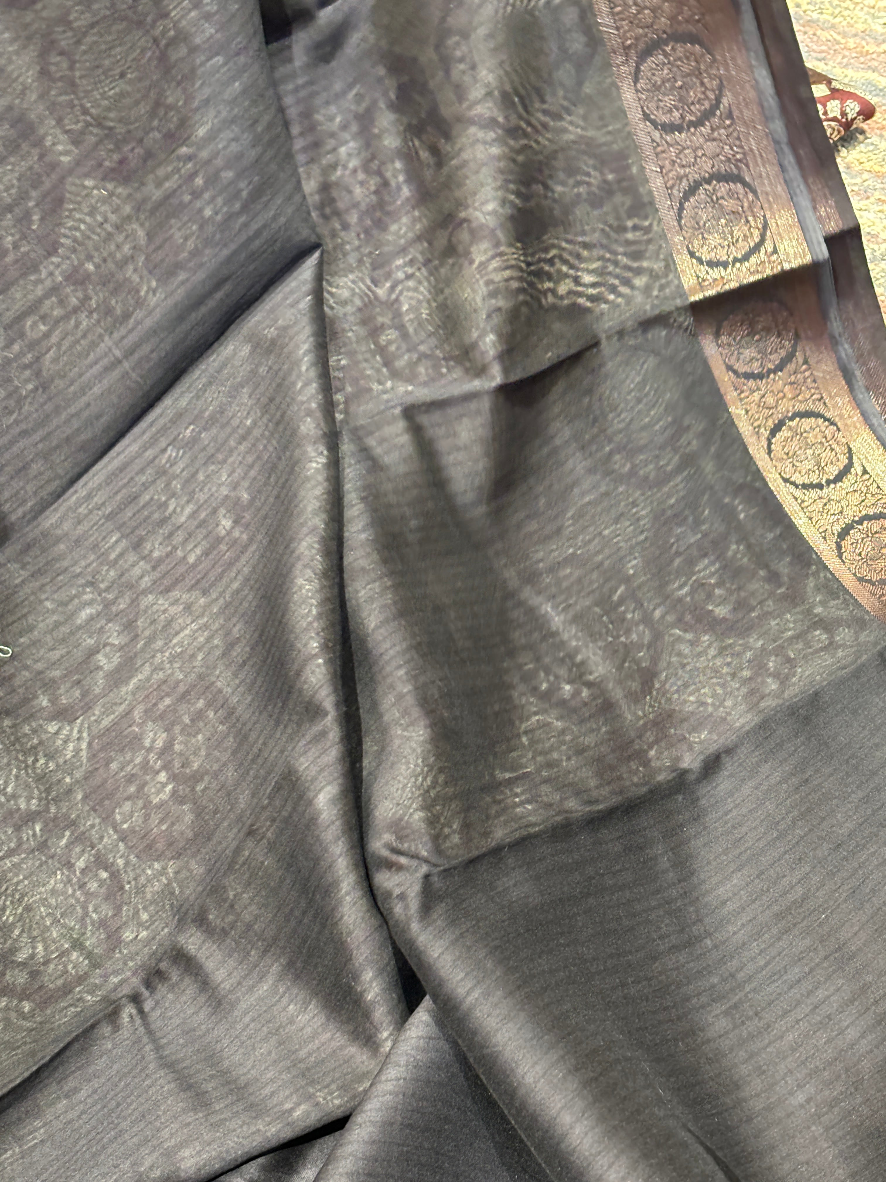 Chanderi Ajhrakh cotton saree