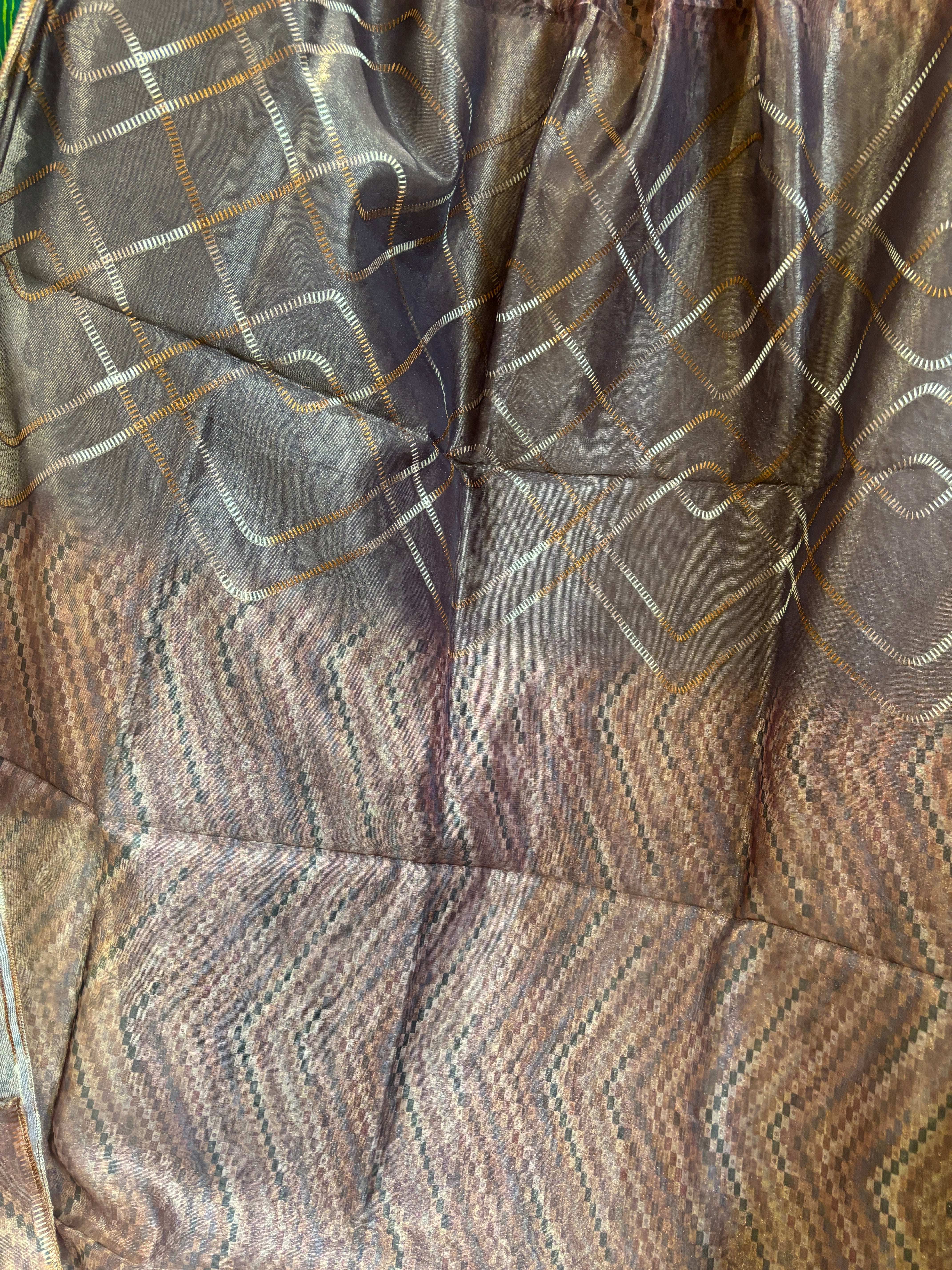 Tissue art Tusser saree