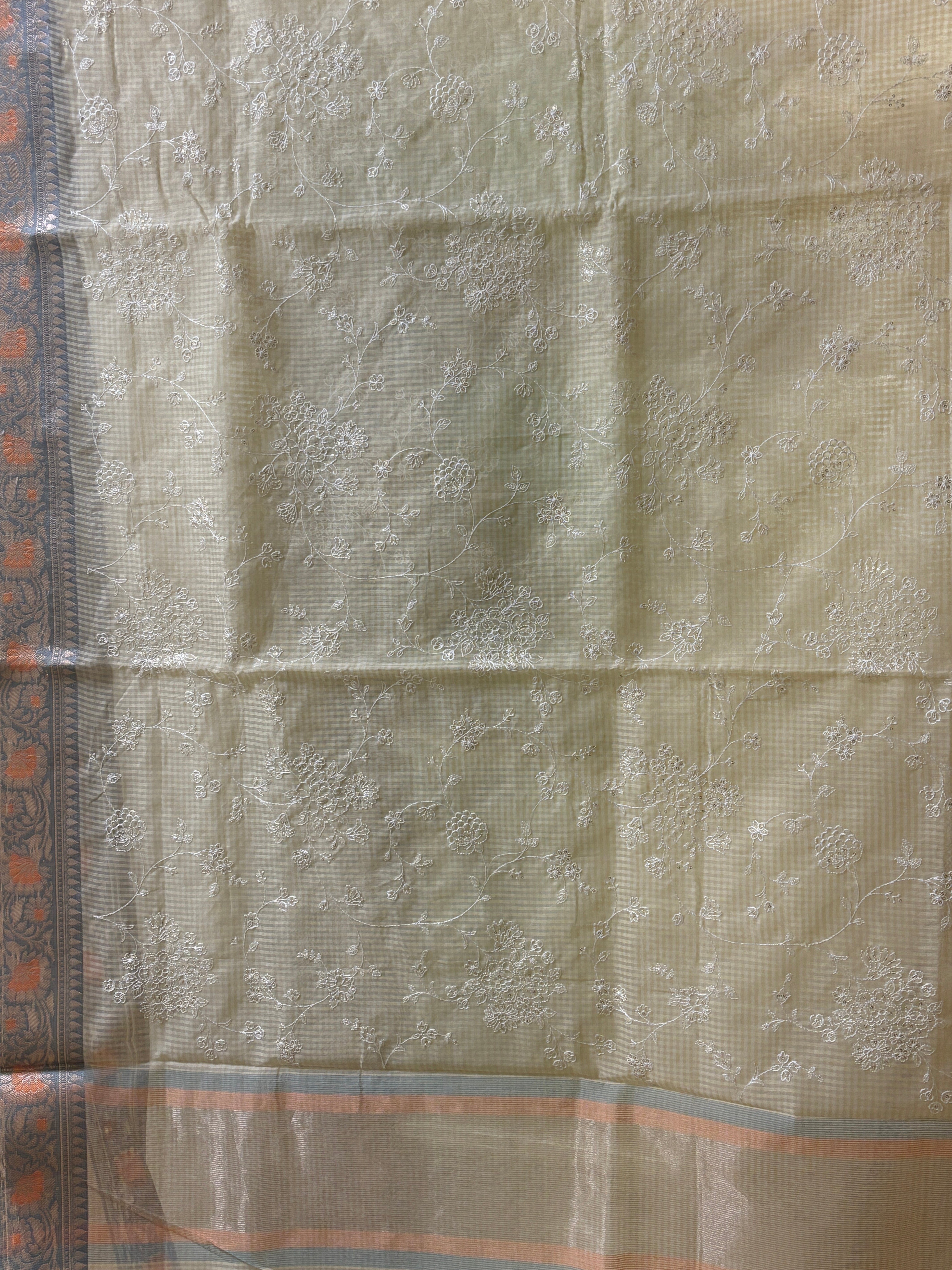 Kota cotton embroidery with Resham border