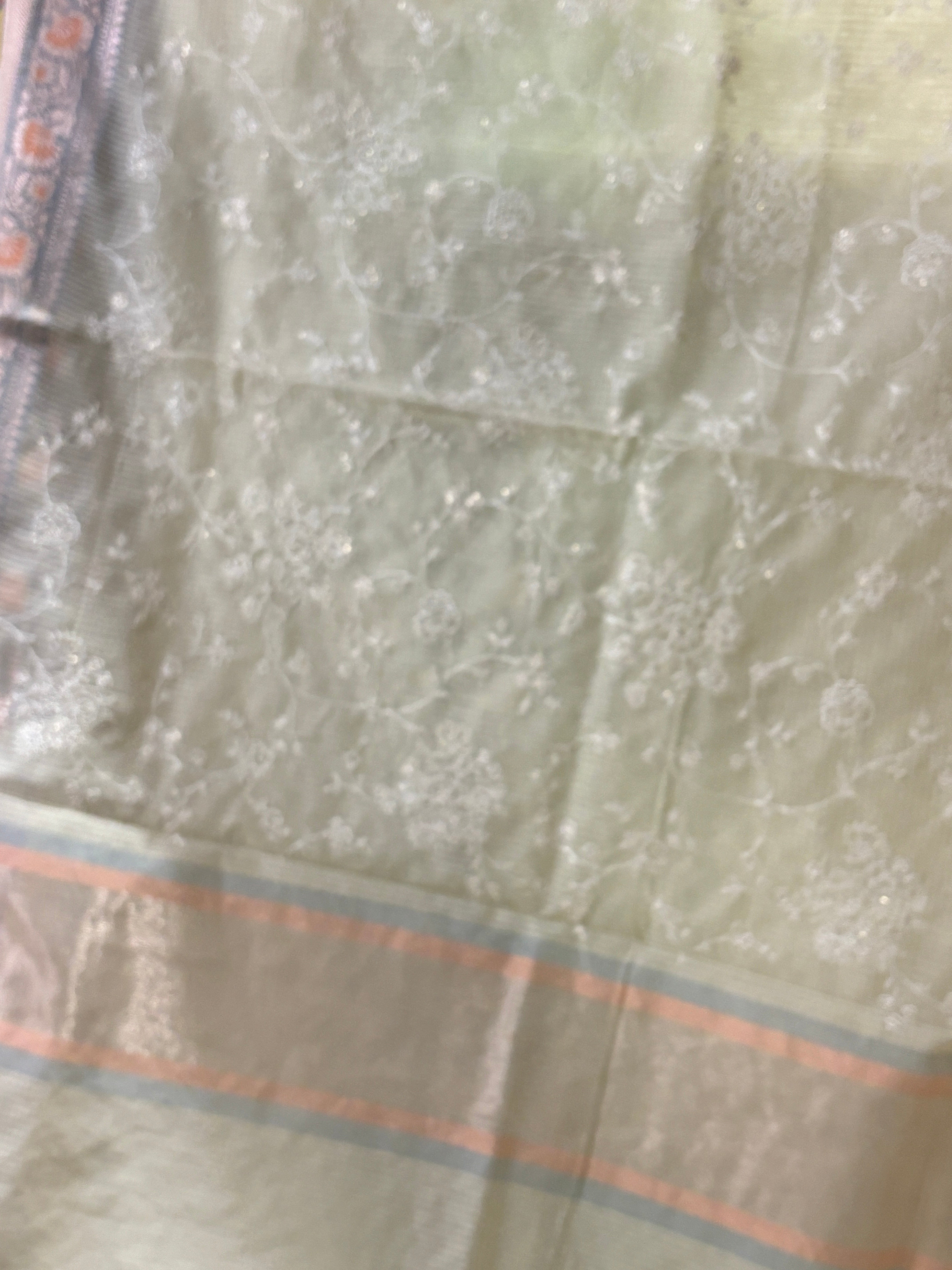 Kota cotton embroidery with Resham border