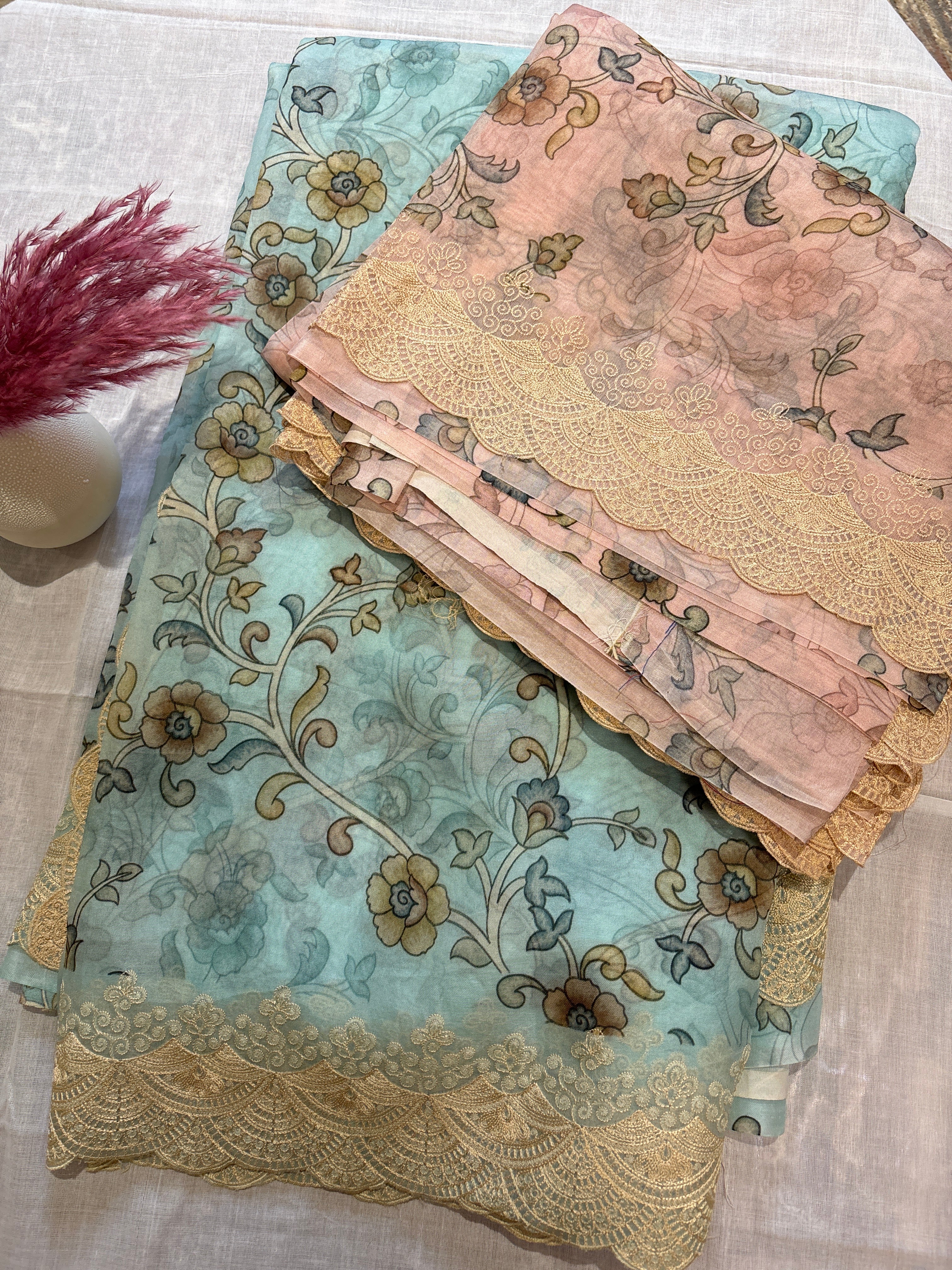 Pure organza saree