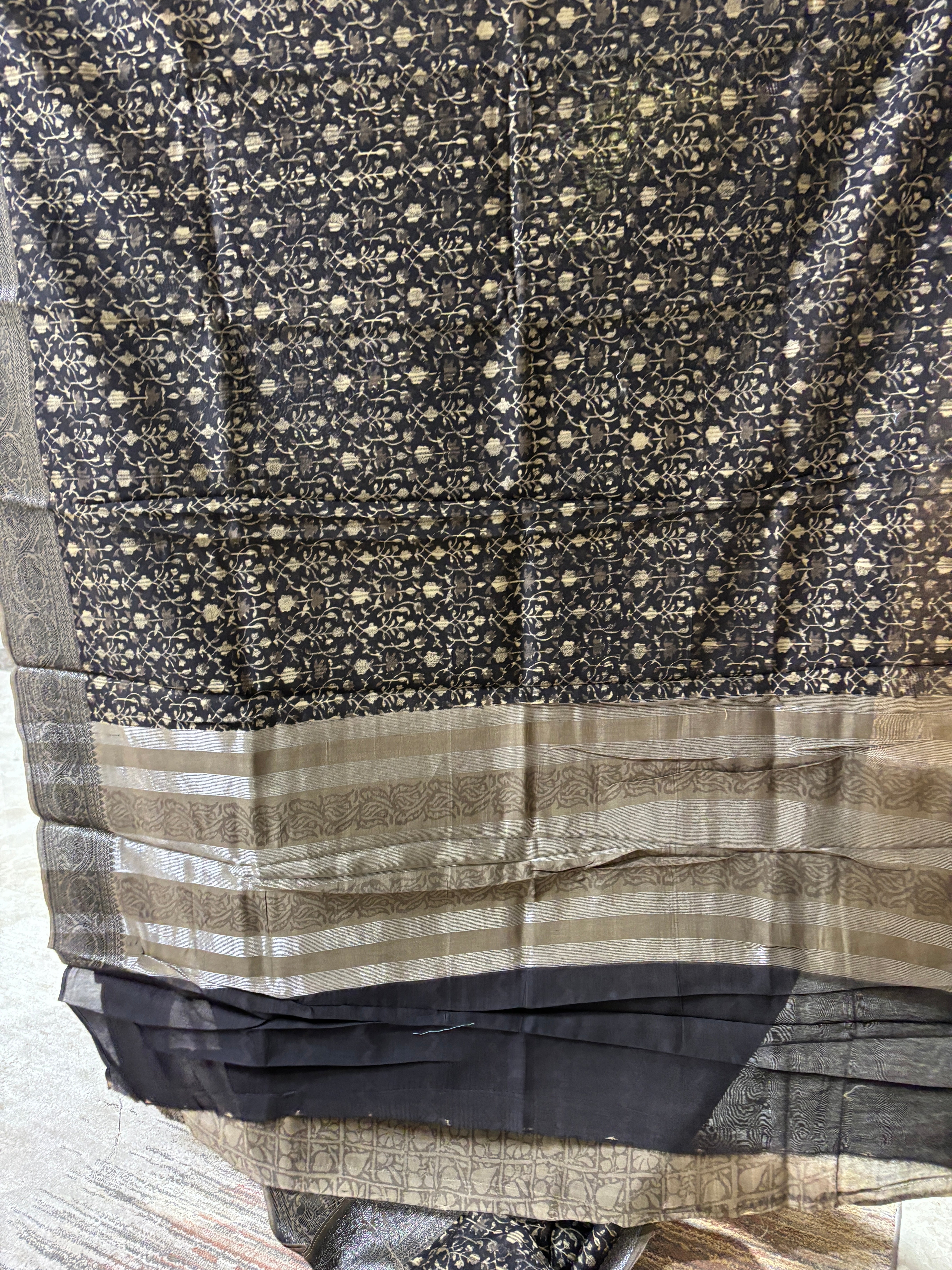 Black Chanderi cotton
