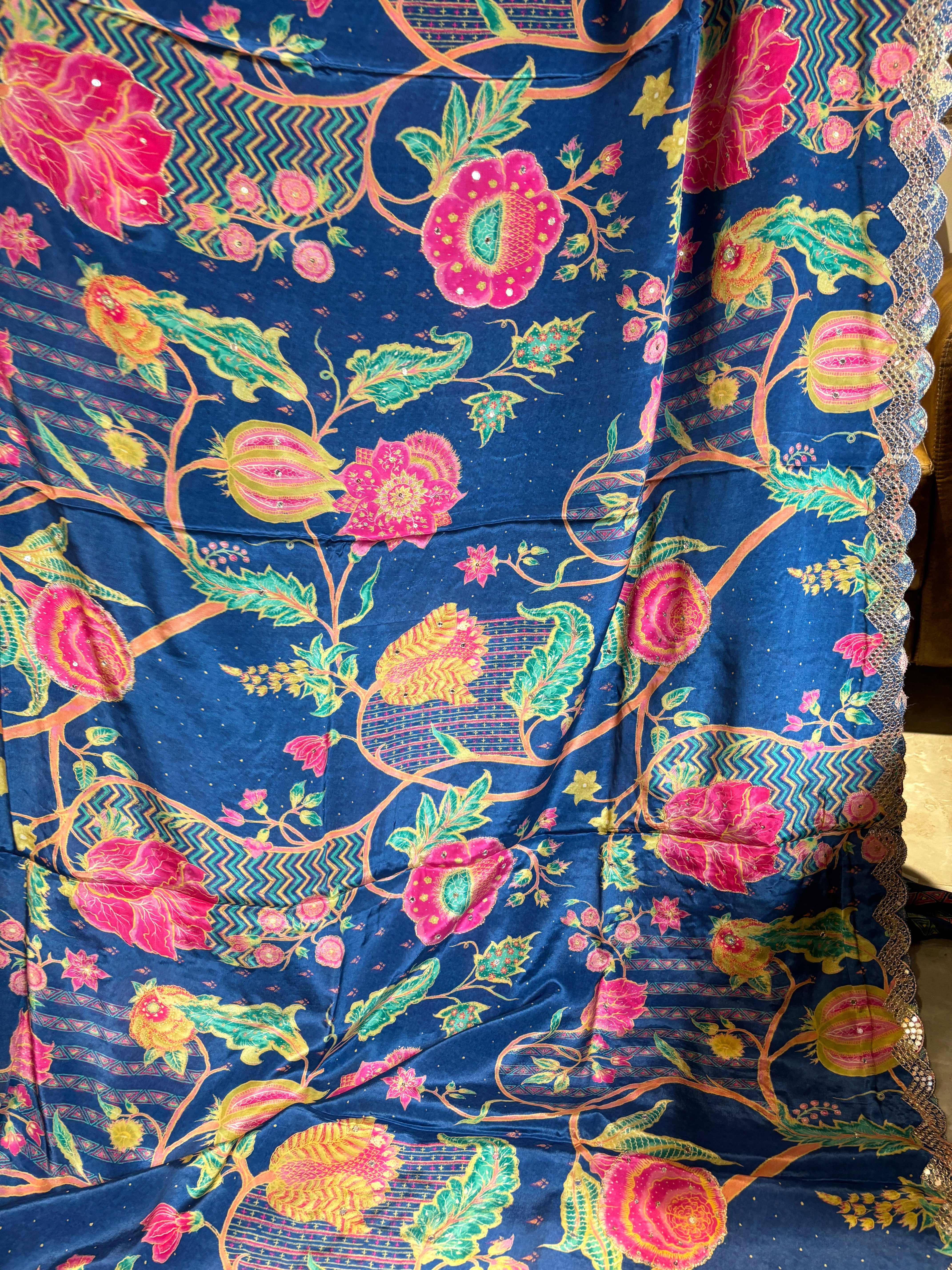 Pure crepe silk saree